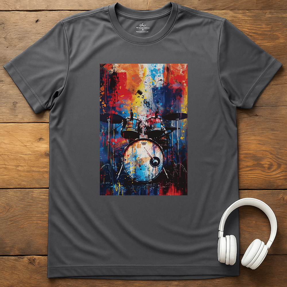 Vibrant Drums T-Shirt - Charcoal
