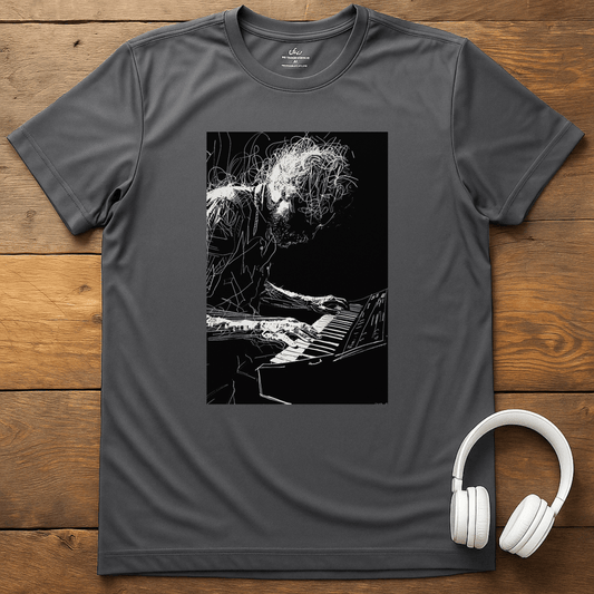 Tangled Keyboardist T-Shirt - Charcoal