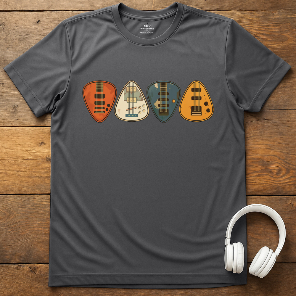 Vintage Picks T-Shirt - Charcoal