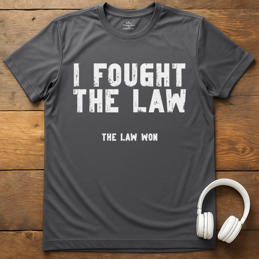 Fought The Law T-Shirt - Charcoal