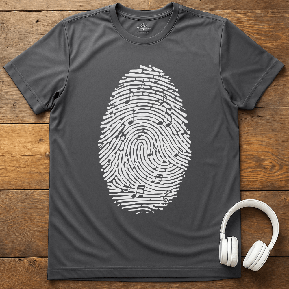 Fingerprint Notes T-Shirt - Charcoal