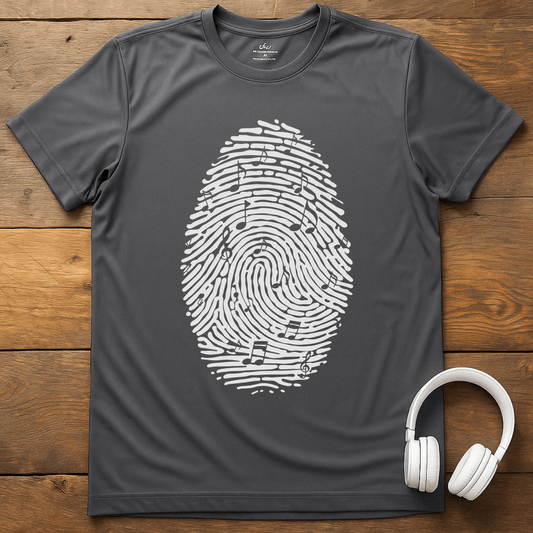 Fingerprint Notes T-Shirt - Charcoal