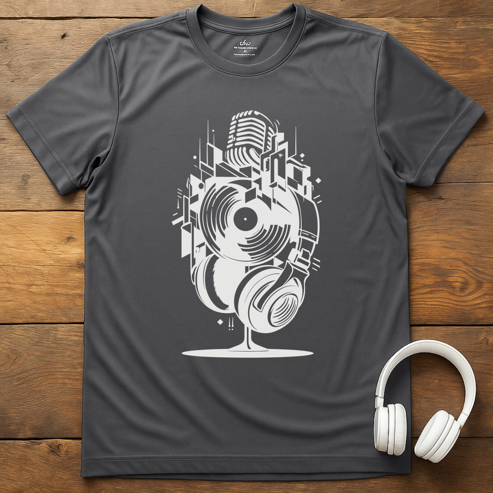 Music Stack T-Shirt - Charcoal