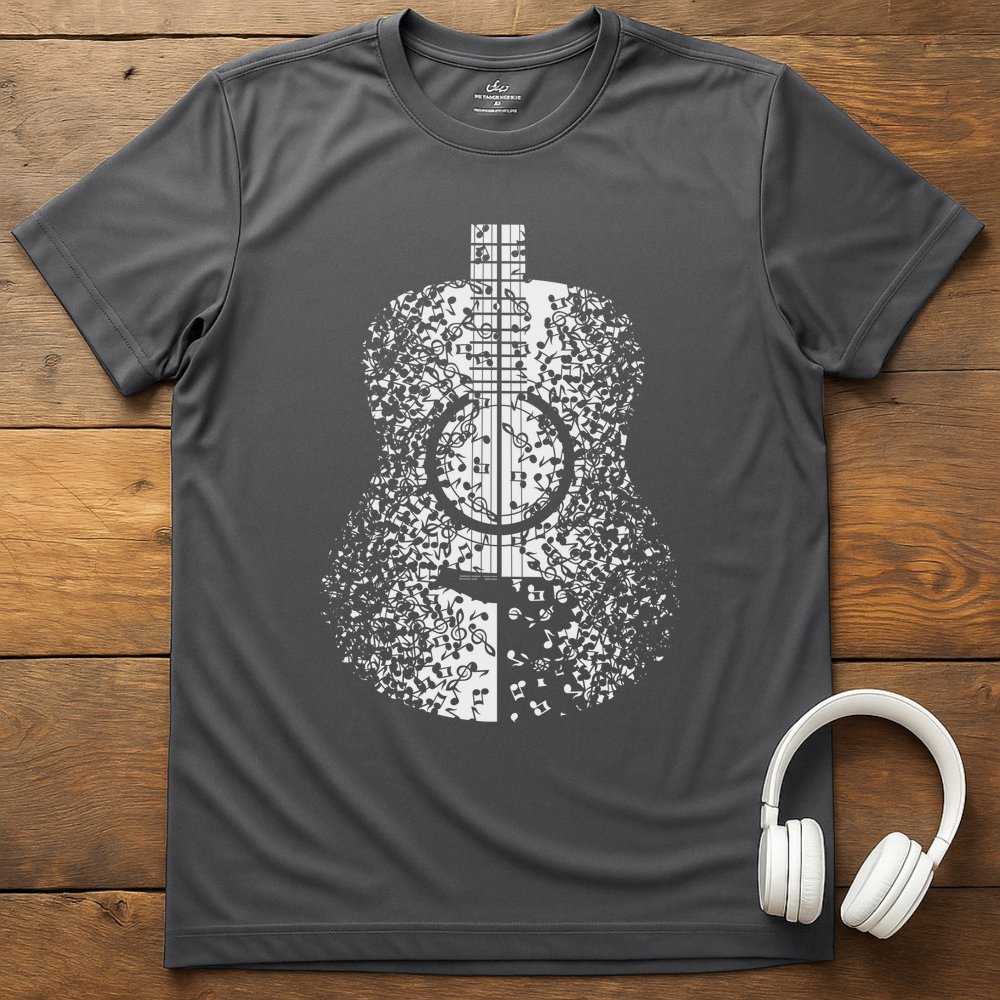 Guitar Notes T-Shirt - Charcoal