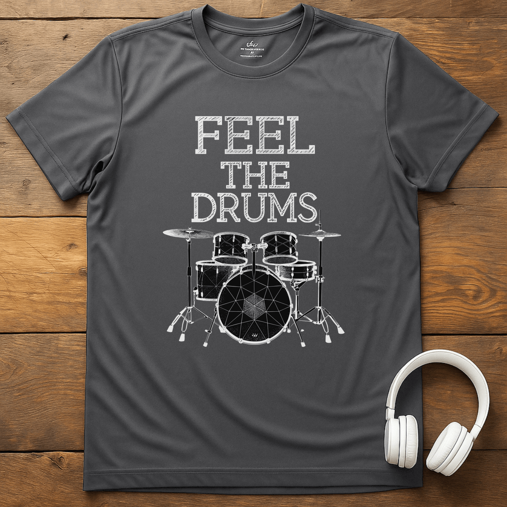 Feel The Drums T-Shirt - Charcoal