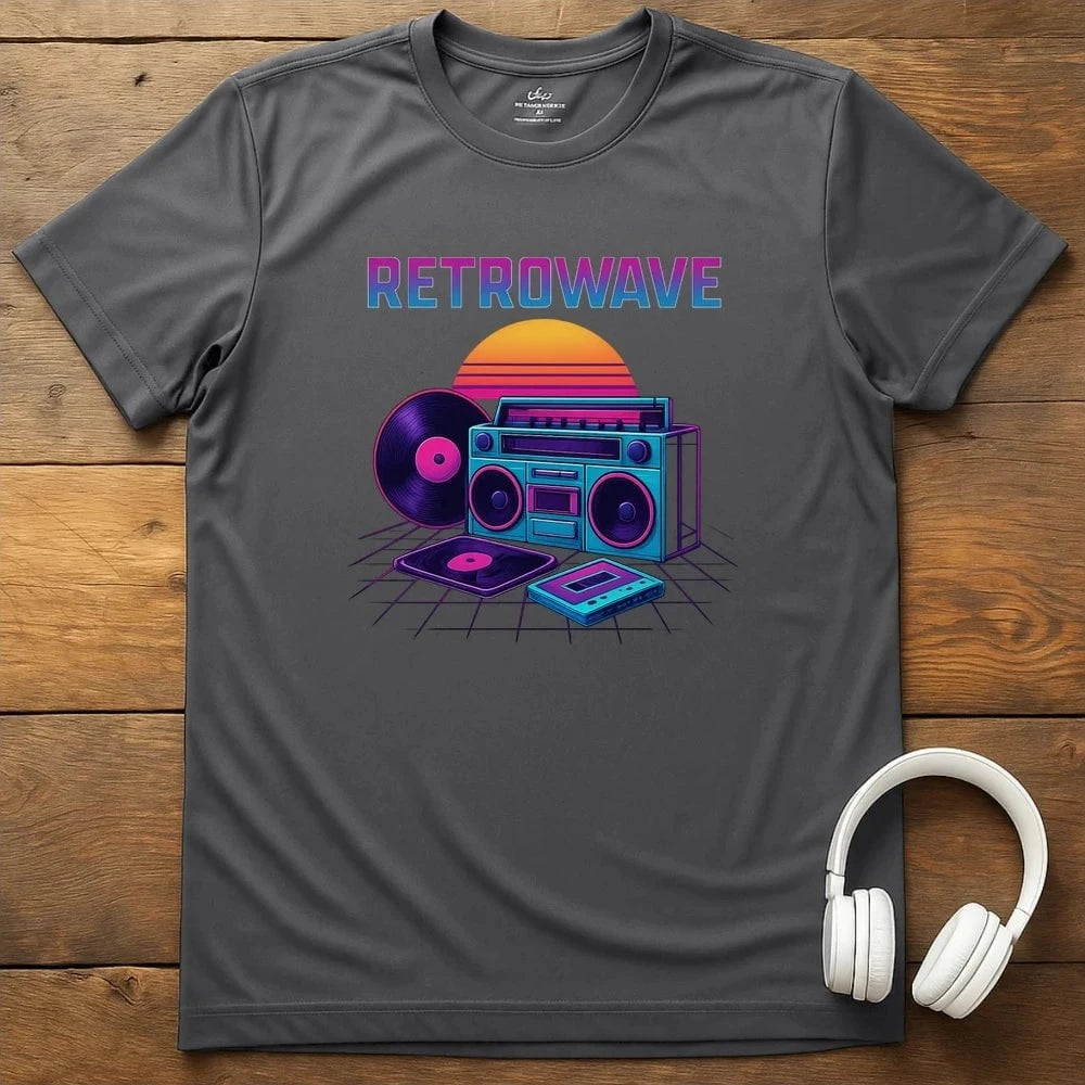 Retrowave T-Shirt - Charcoal