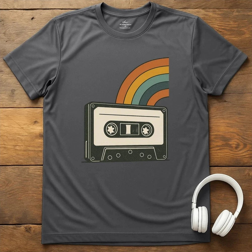 Color Cassette T-Shirt - Charcoal