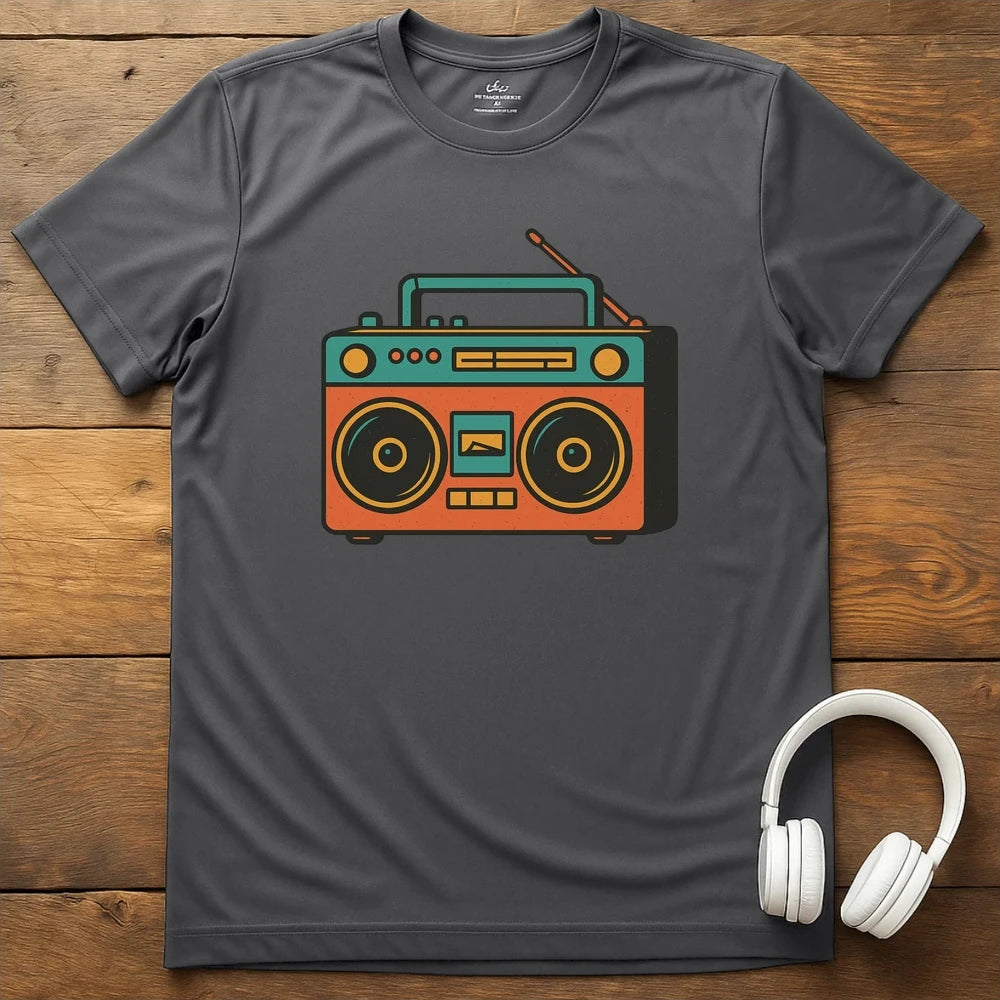 Cassette Radio T-Shirt - Charcoal