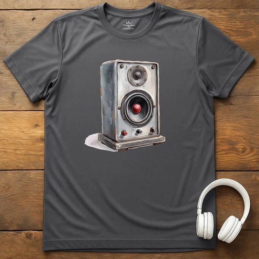Powered Speaker T-Shirt - Charcoal