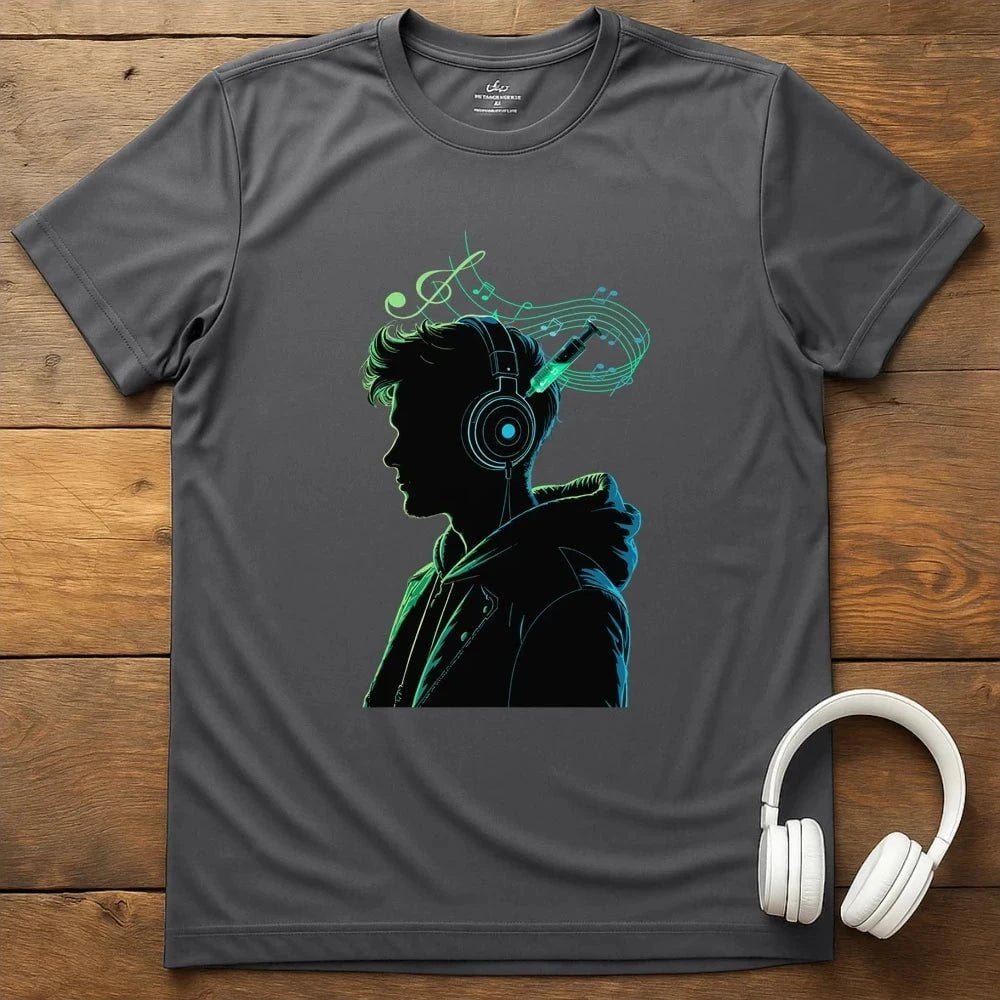 Music Is My Drug T-Shirt - Charcoal