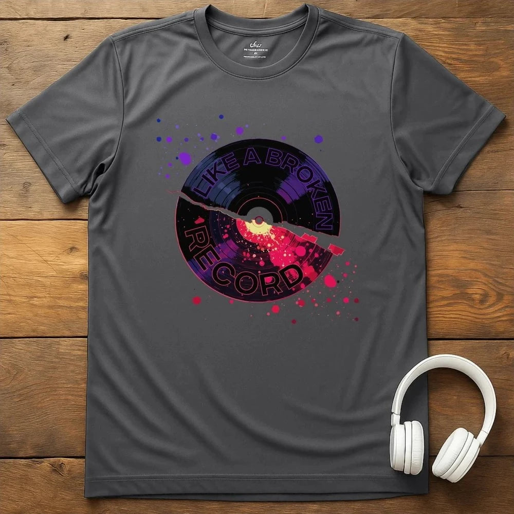Broken Record T-Shirt - Charcoal