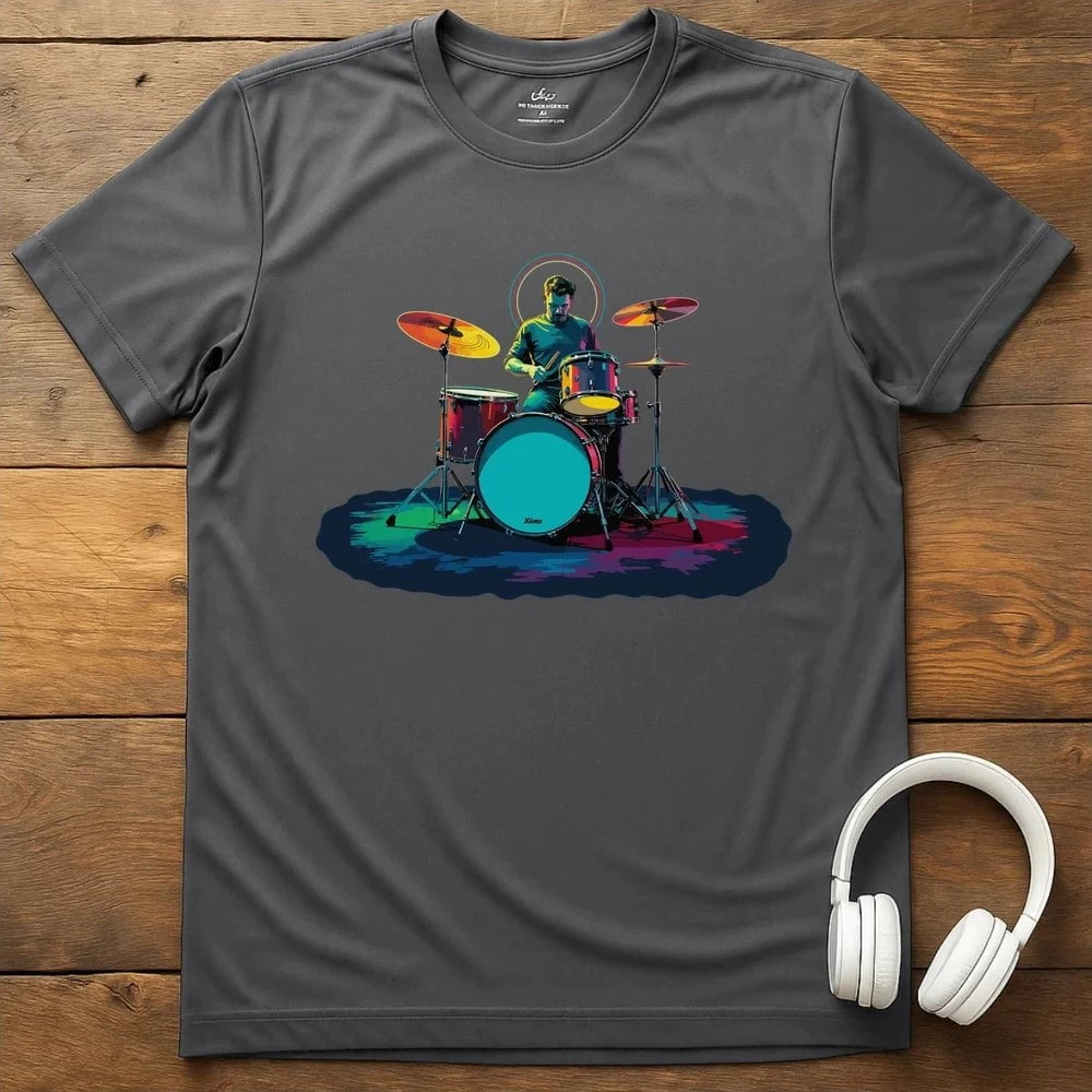 Drummer Halo T-Shirt - Charcoal