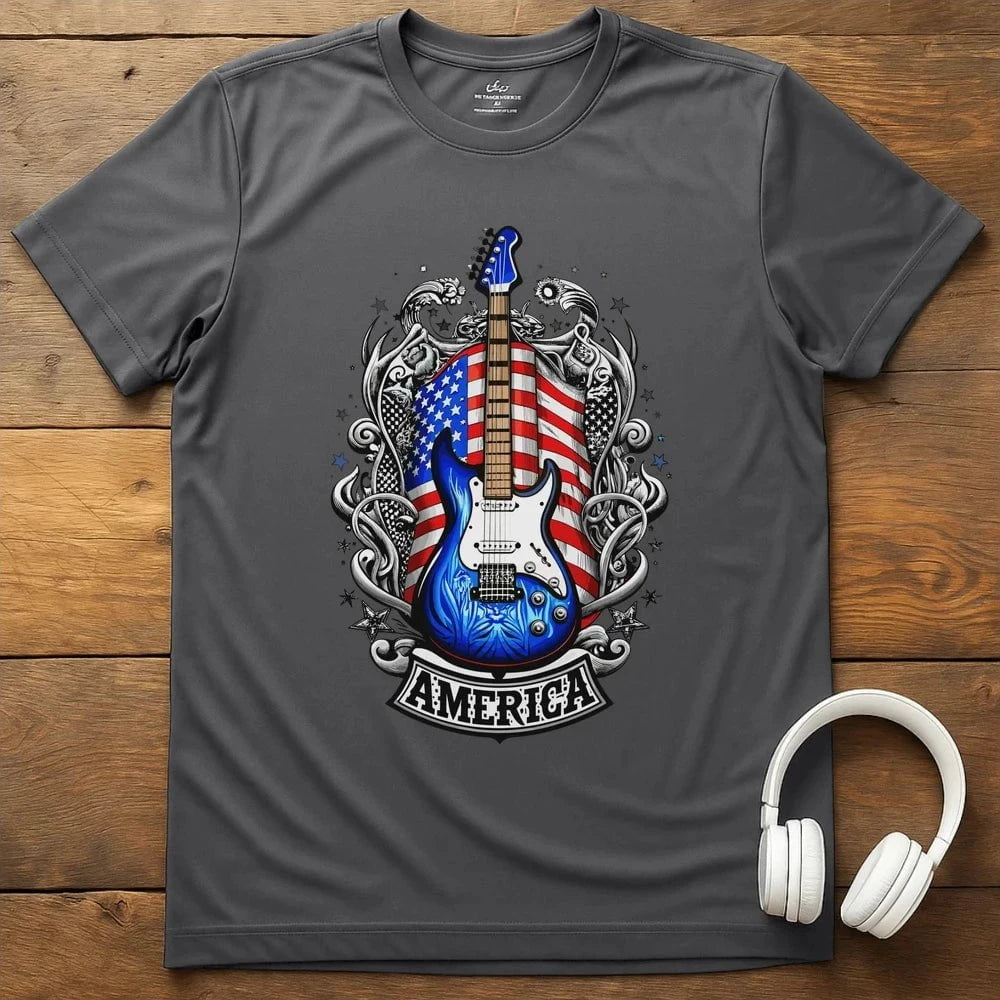 Patriot Guitar T-Shirt - Charcoal