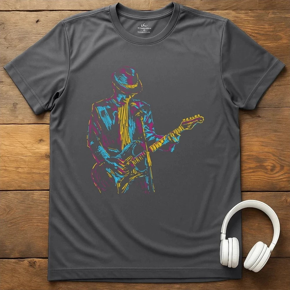 Blues Player T-Shirt - Charcoal