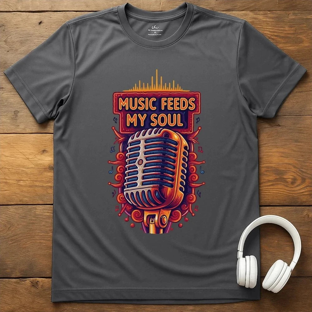 Feeds My Soul T-Shirt - Charcoal