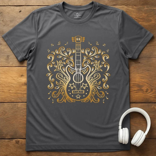 Golden Guitar T-Shirt - Charcoal
