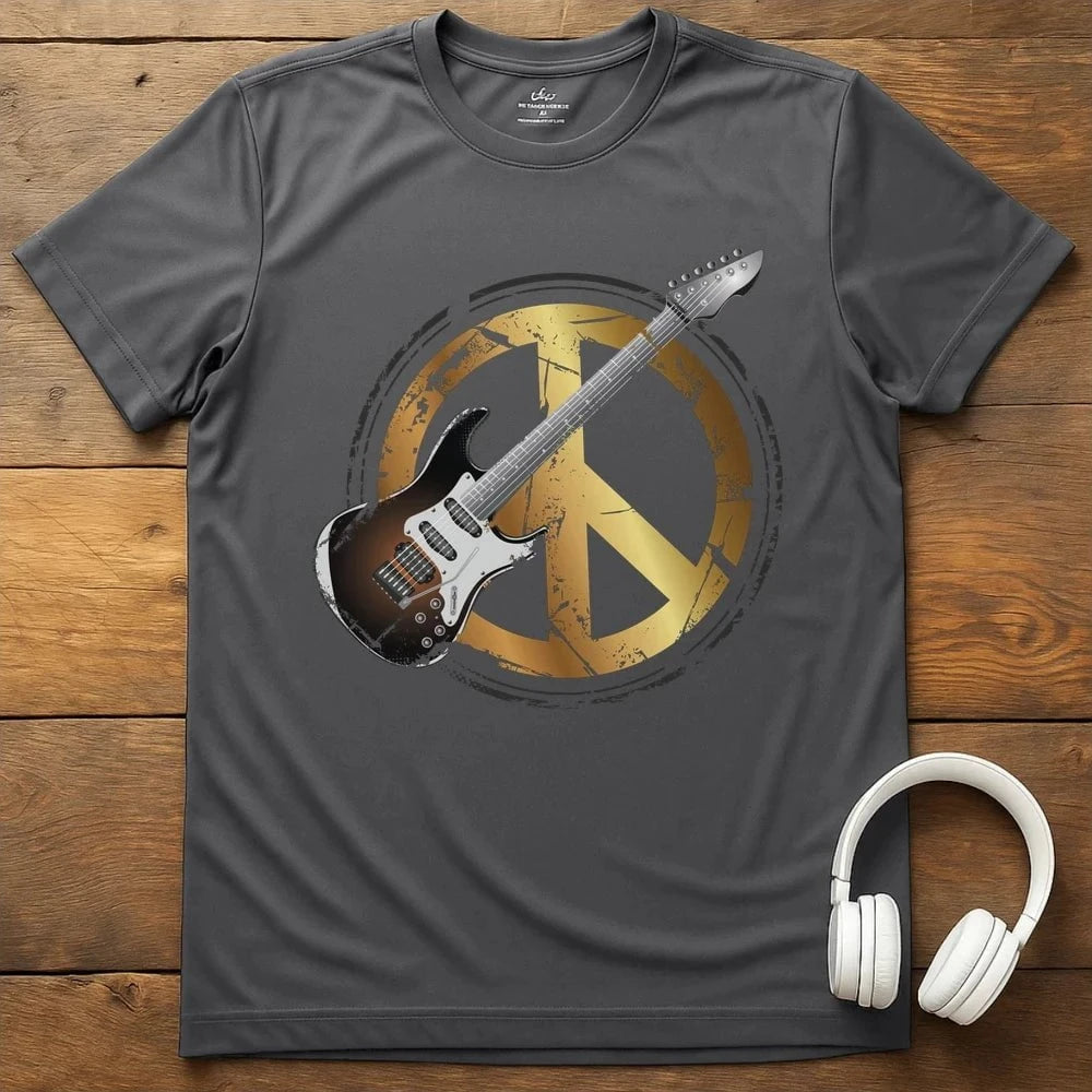 Peace Guitar T-Shirt - Charcoal