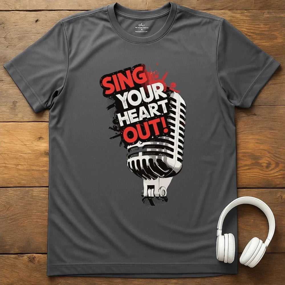 Sing Your Heart T-Shirt - Charcoal