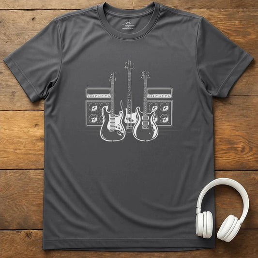 Guitar Band T-Shirt - Charcoal