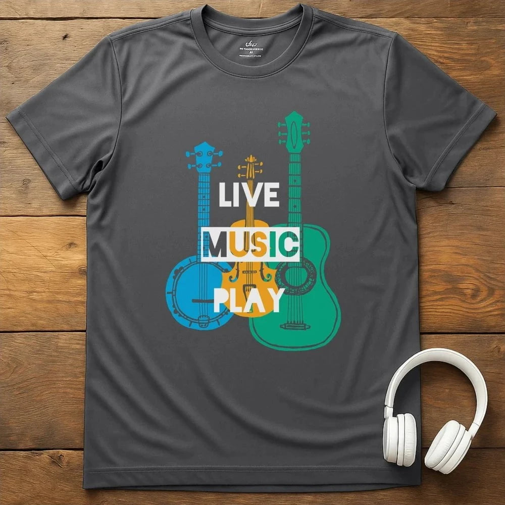 String Trio T-Shirt - Charcoal