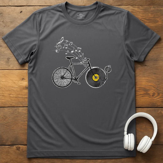 Bike Record T-Shirt - Charcoal