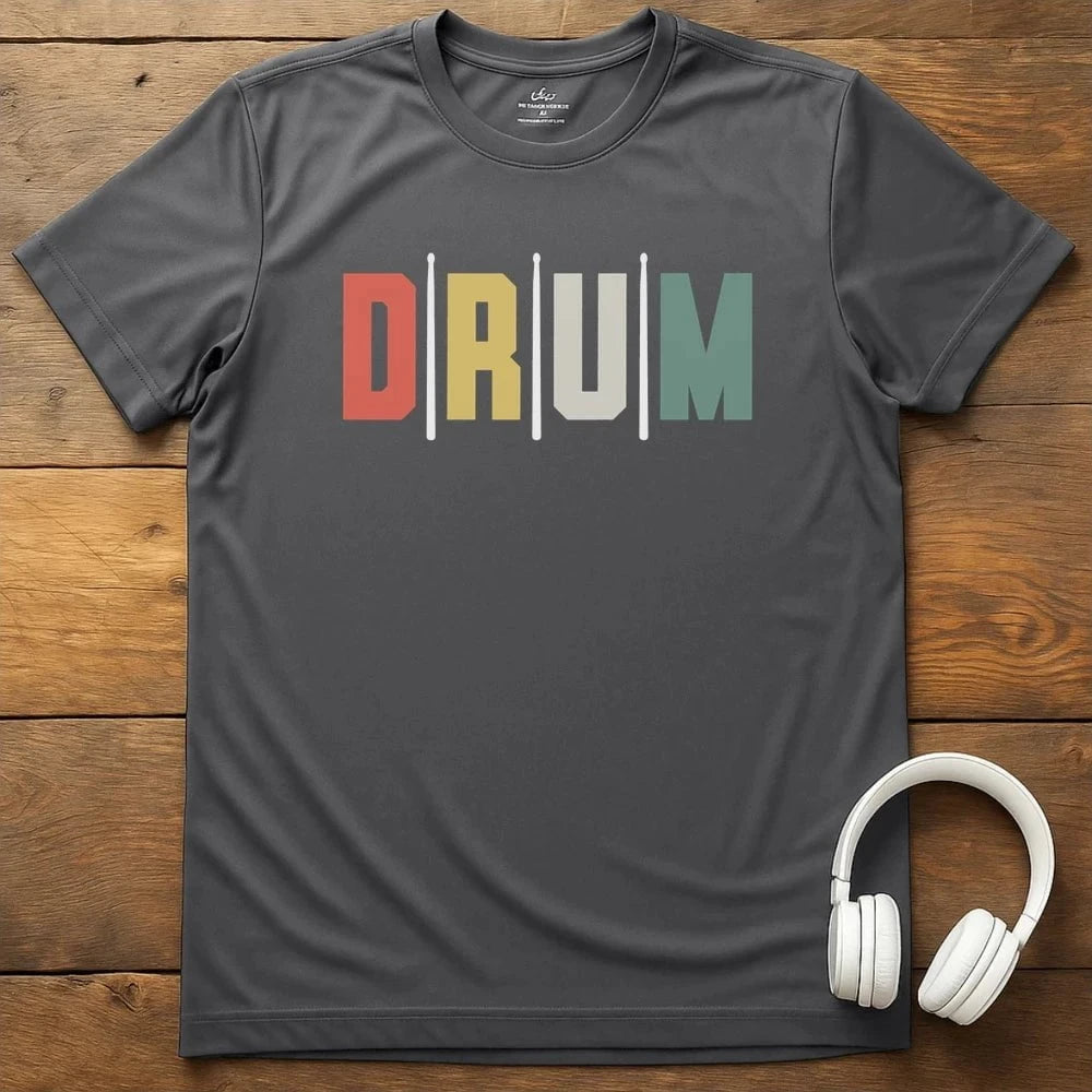 Drum Sticks T-Shirt - Charcoal