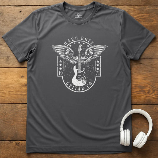 Hard Rock Guitar T-Shirt - Charcoal