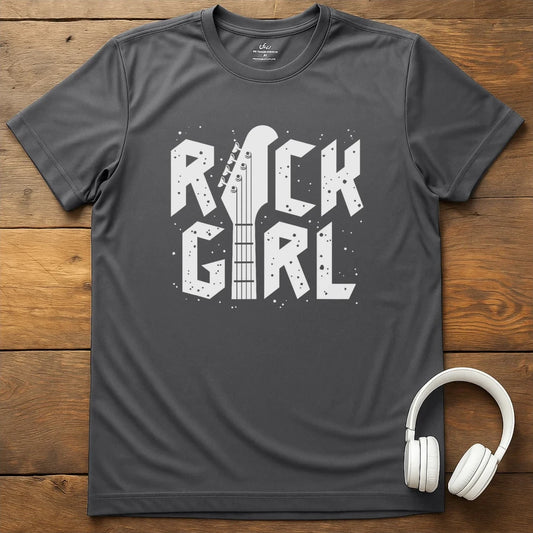Rock Girl T-Shirt - Charcoal