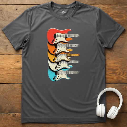 Guitar Rainbow T-Shirt - Charcoal