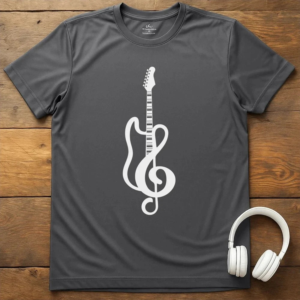 Guitar Clef T-Shirt - Charcoal