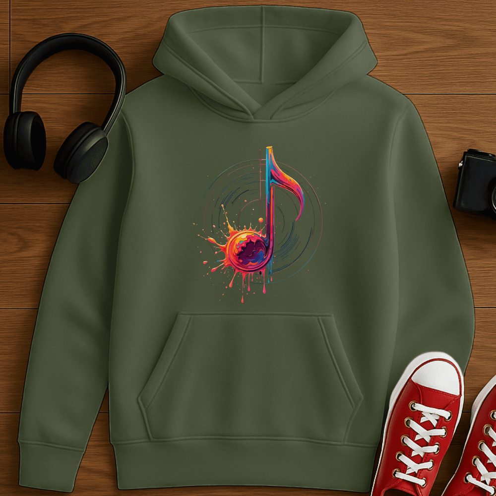 Color Me Music Hoodie - Military Green