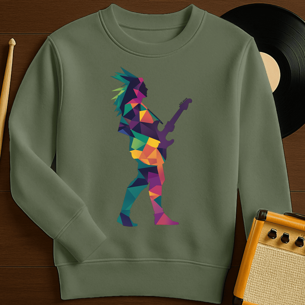 Technicolor Rock Crewneck - Military Green