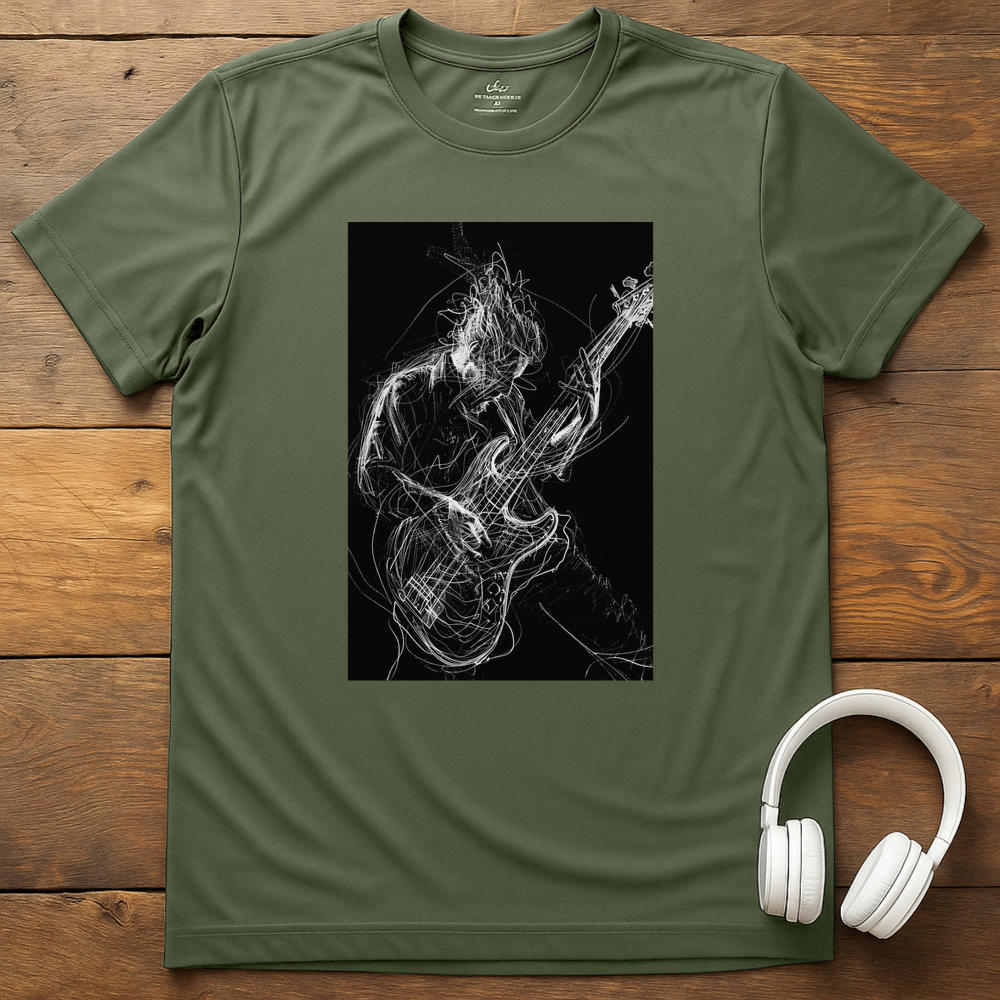 Tangled Bassist T-Shirt - Military Green
