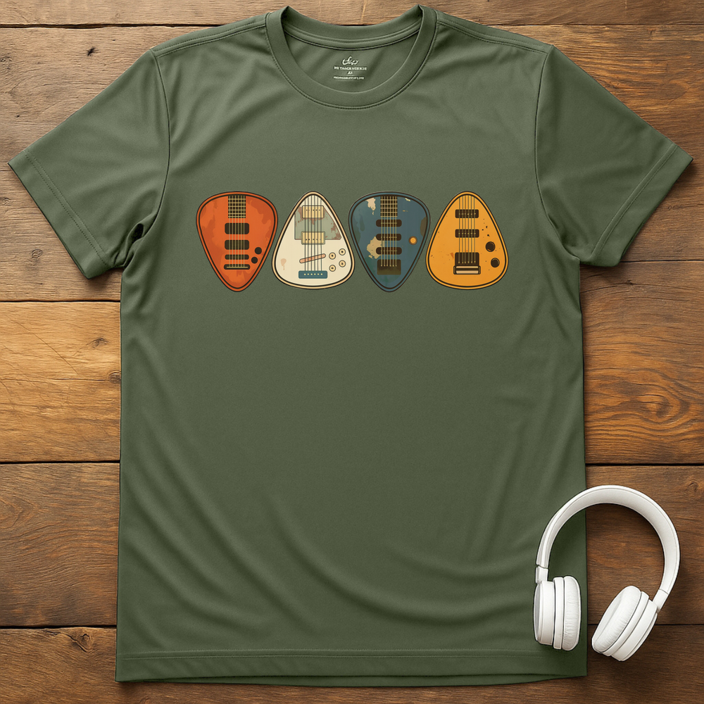 Vintage Picks T-Shirt - Military Green