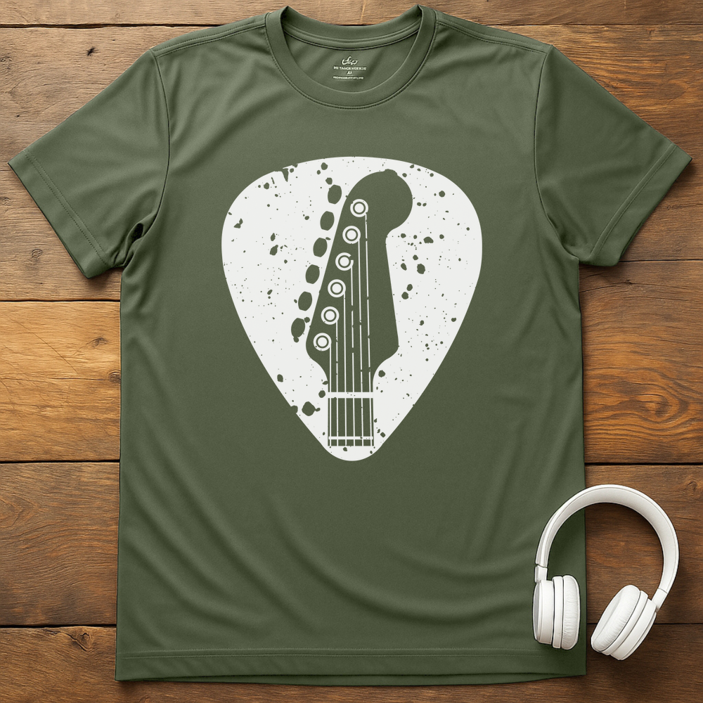 Guitar Pick T-Shirt - Military Green