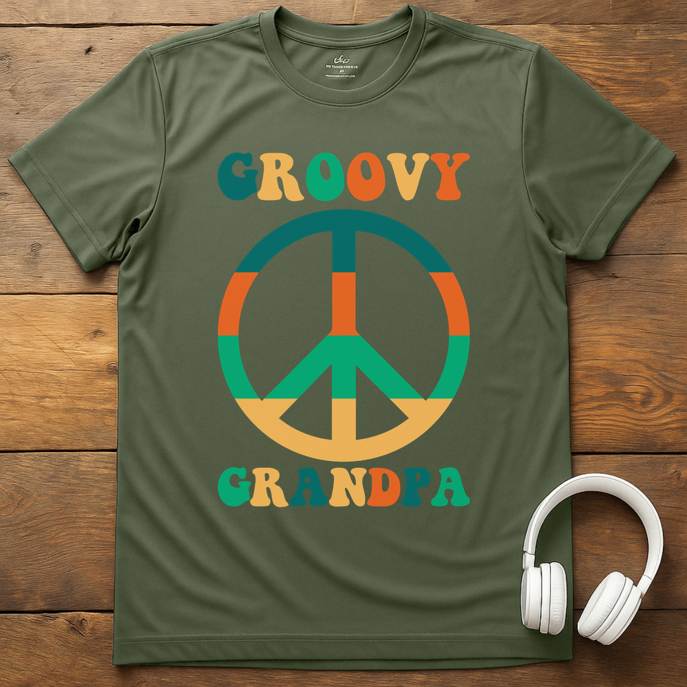 Groovy Grandpa T-Shirt - Military Green