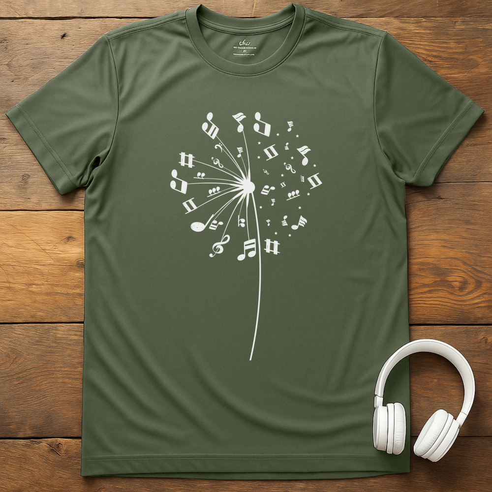 Fly Away Notes T-Shirt - Military Green