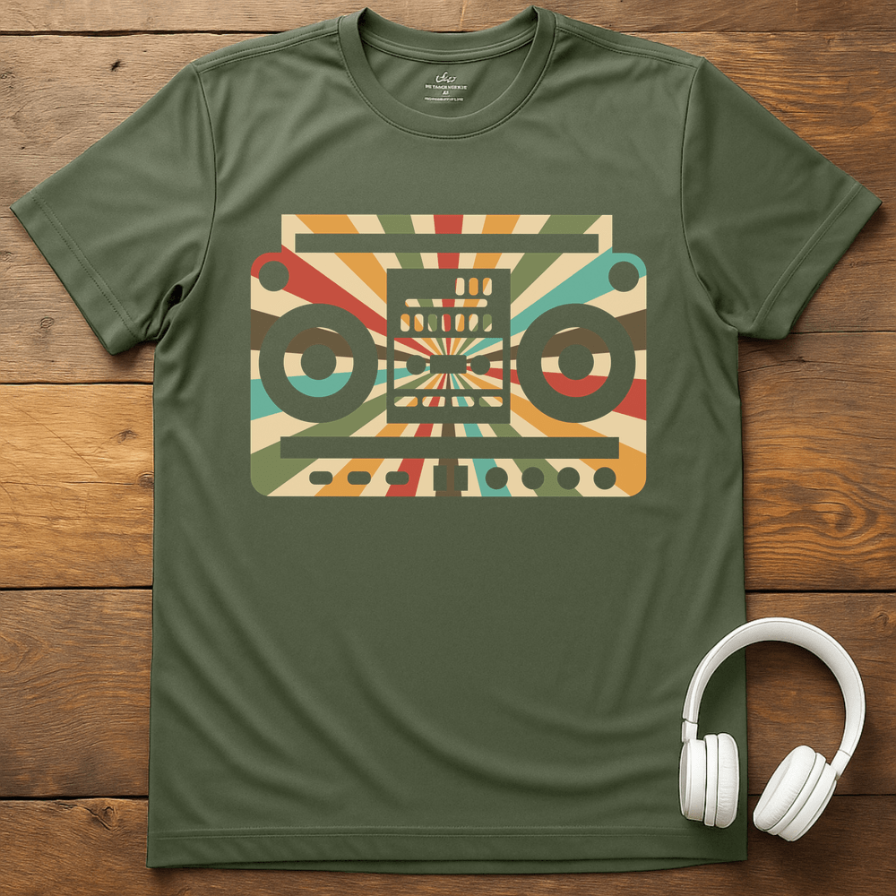 Tape Player T-Shirt - Military Green