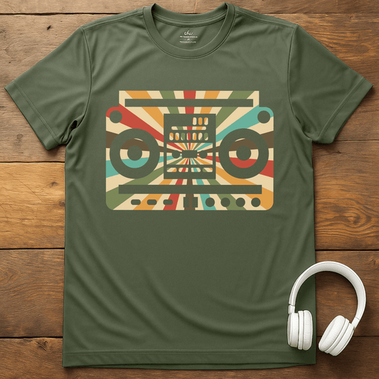 Tape Player T-Shirt - Military Green