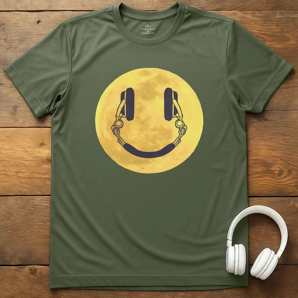 Moon Smile T-Shirt - Military Green