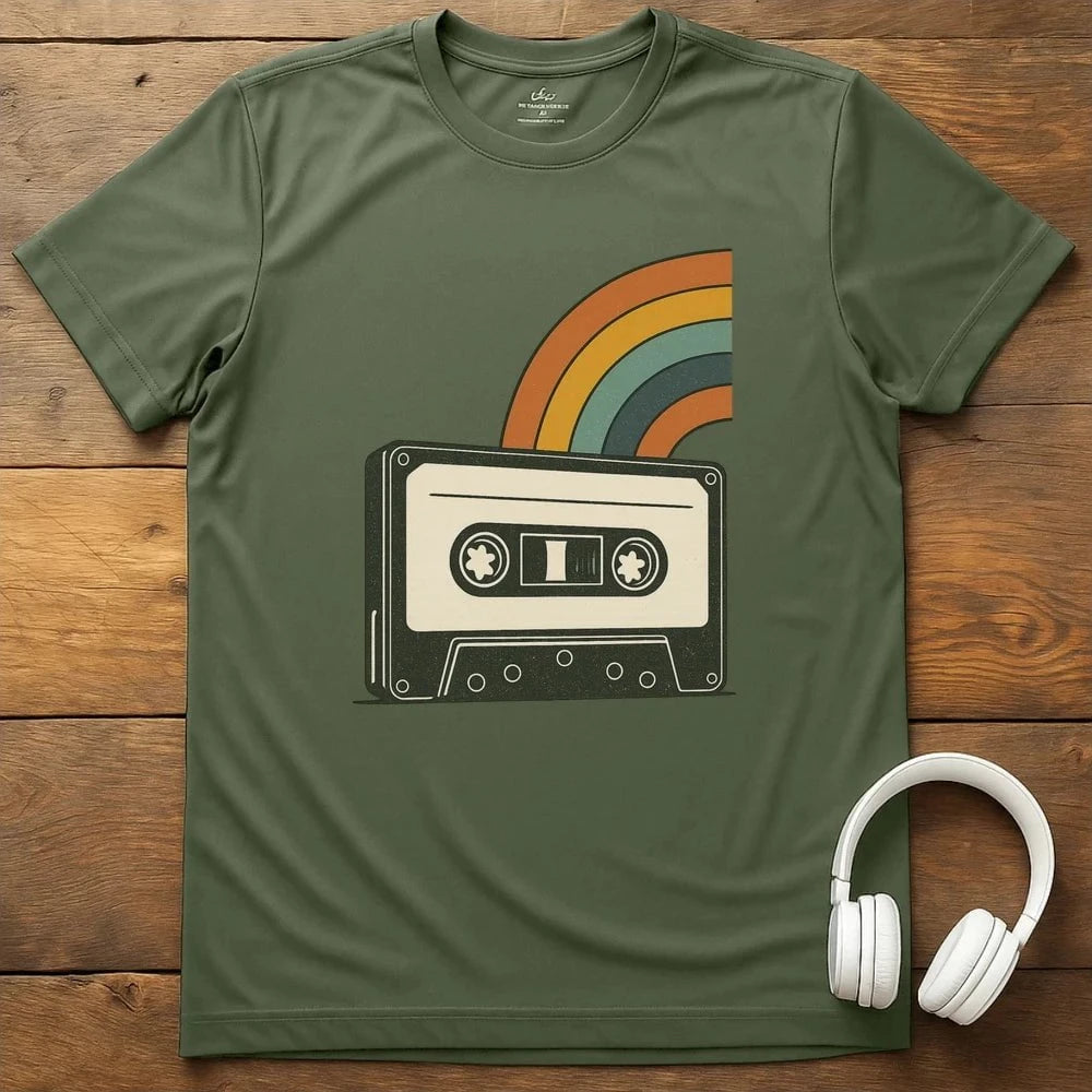 Color Cassette T-Shirt - Military Green