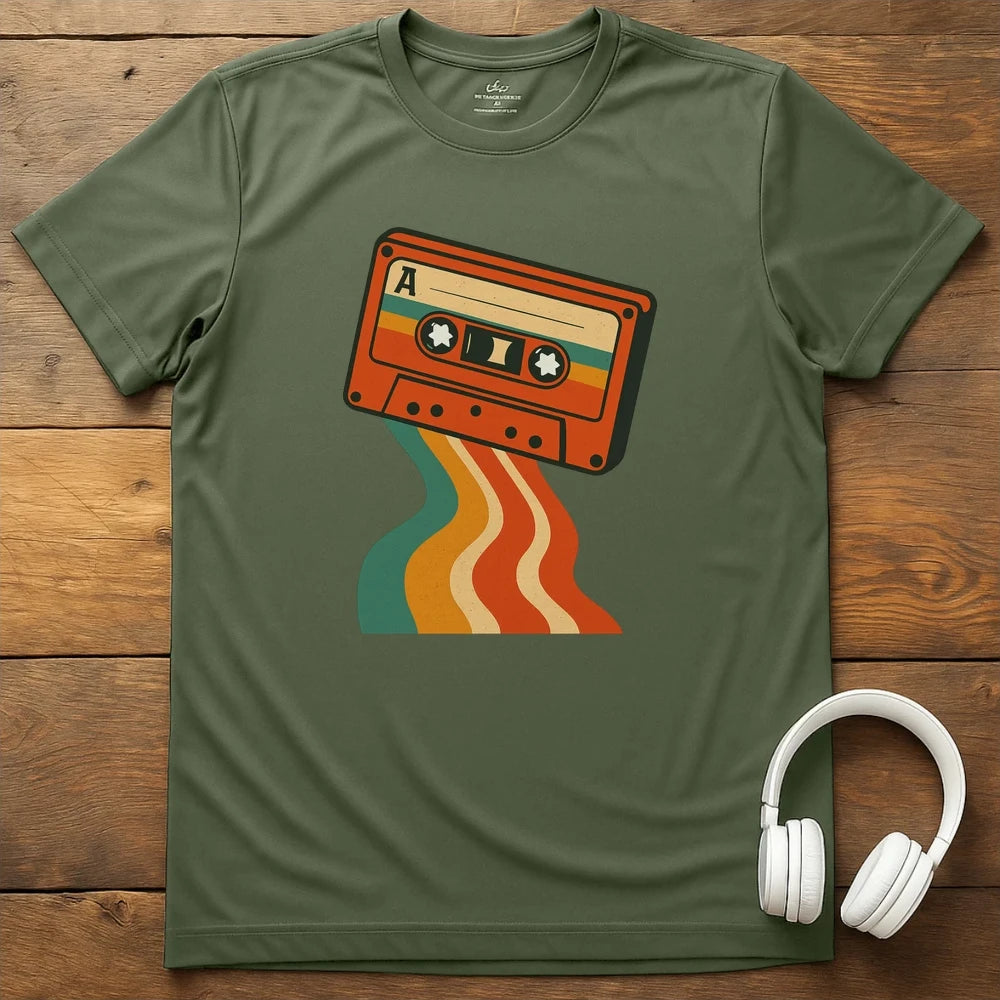 Cassette Colors T-Shirt - Military Green