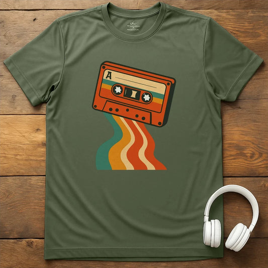 Cassette Colors T-Shirt - Military Green