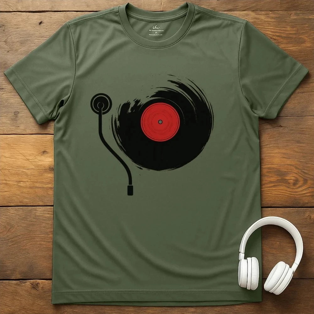 Vinyl Sound T-Shirt - Military Green