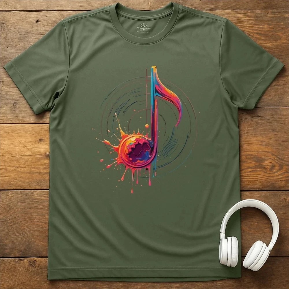 Color Me Music T-Shirt - Military Green