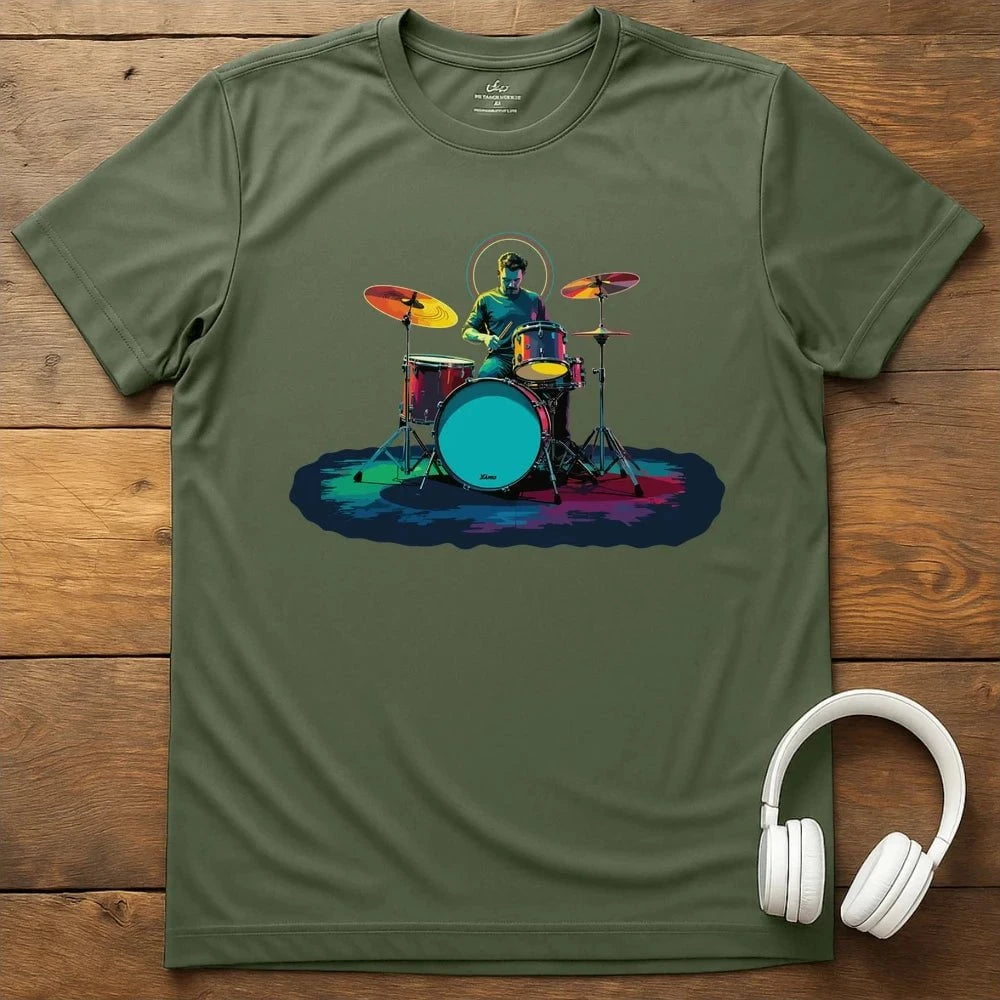 Drummer Halo T-Shirt - Military Green