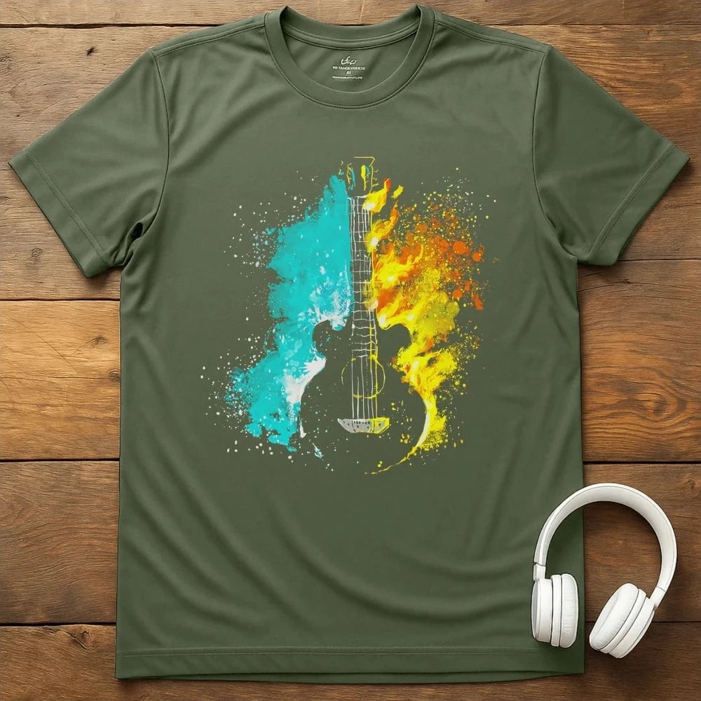 Splash Of Color T-Shirt - Military Green
