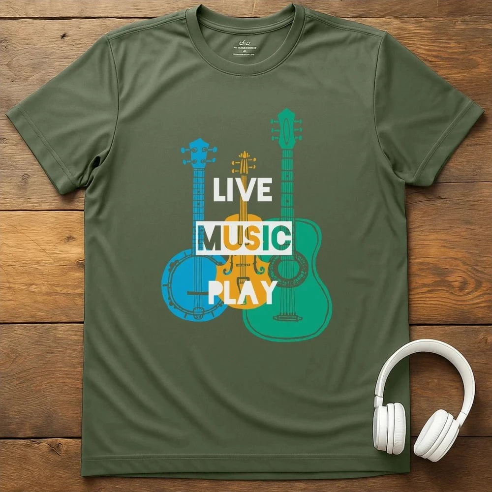 String Trio T-Shirt - Military Green