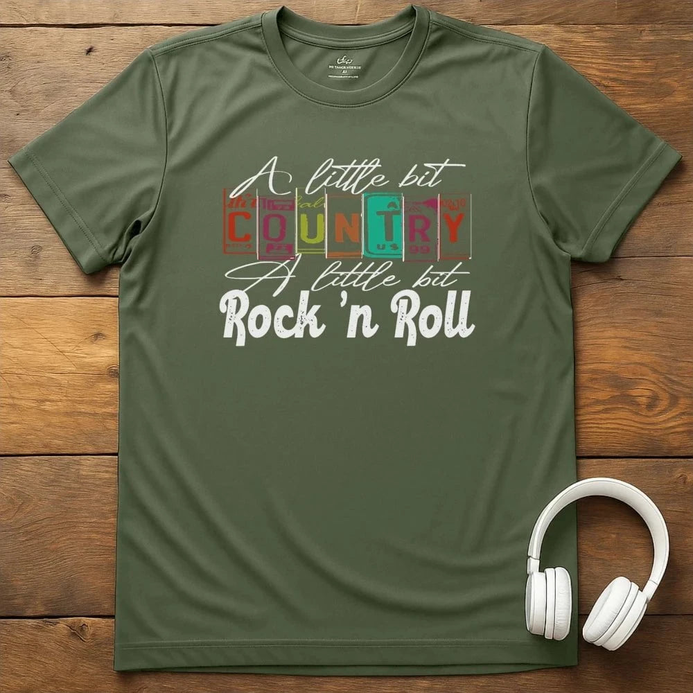 Little Bit Rock T-Shirt - Military Green