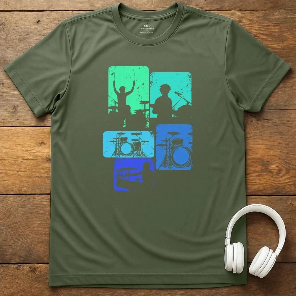 Drummer Love T-Shirt - Military Green